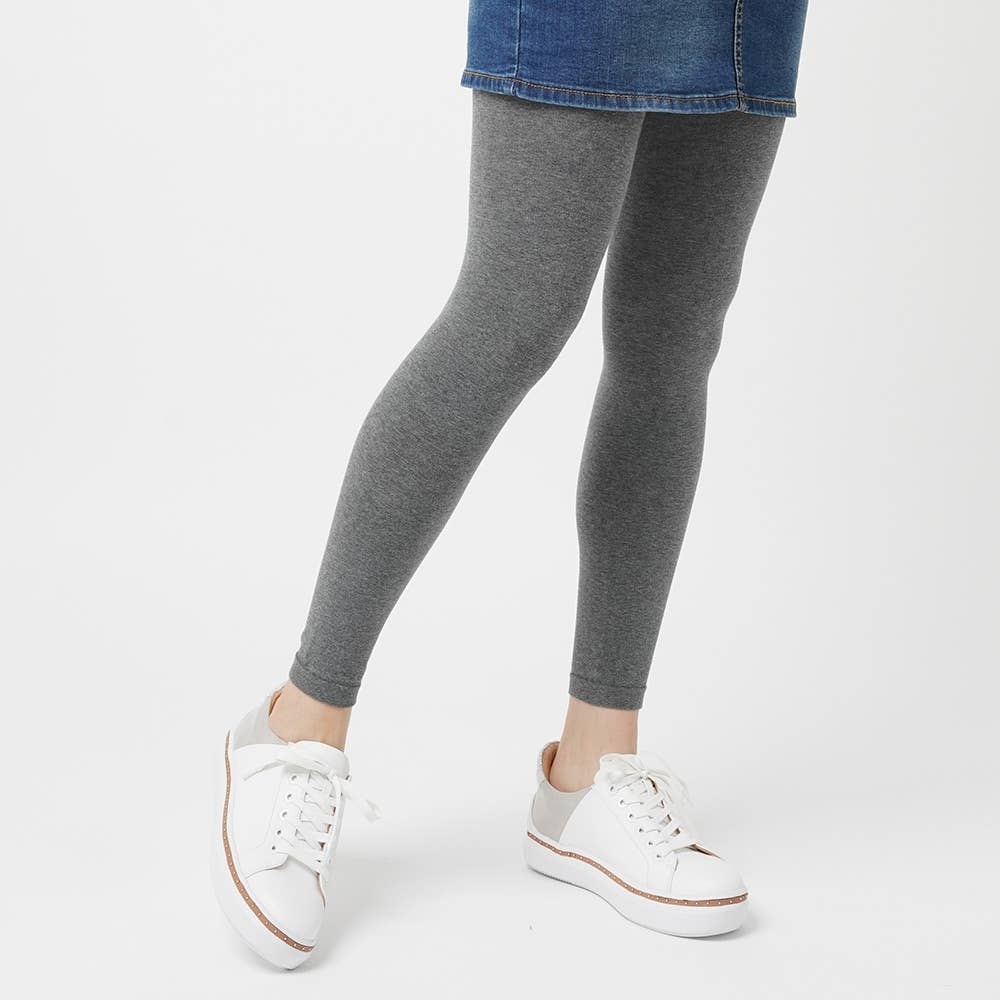 綿混ソフト杢レギンス 10分丈 レディース Thf22e レディース レギンス