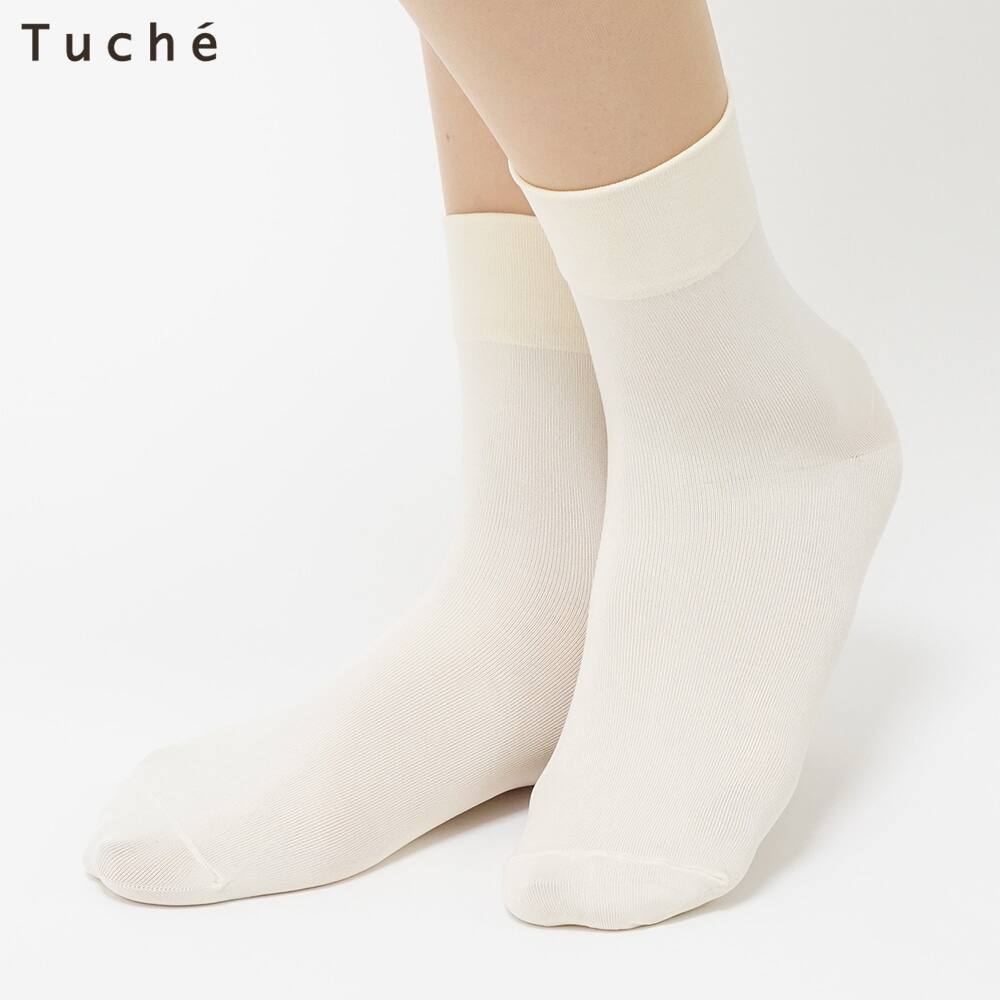 ＜GUNZE グンゼ＞ 10%OFF！Tuche(トゥシェ) ソックス（リブ）（レディース）【SALE】 Tライトグレー 22-25