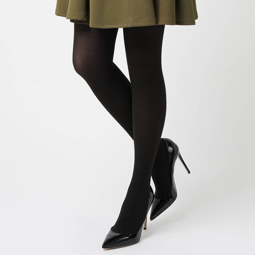 スニーカータイツ（リブ）【SALE】 THW2 スモークブラウン