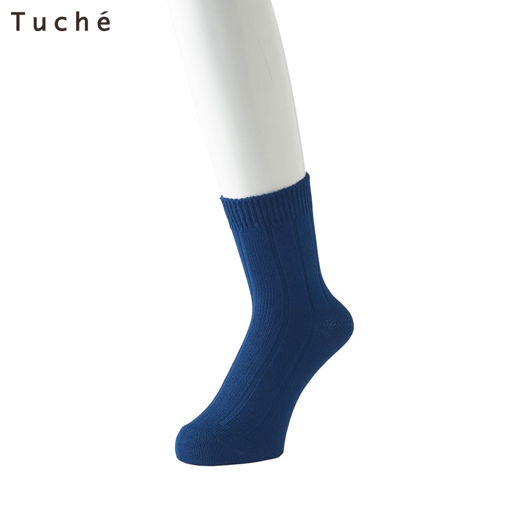  Tuche(トゥシェ) カジュアルソックス（メンズ） ブルー 25-27