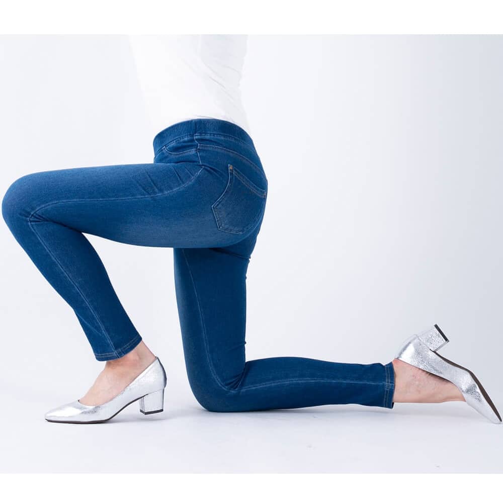 ニットデニムレギンスパンツ レディース Sale M インディゴ レディース ニットデニムレギンスパンツ レディース Sale M インディゴ レディース