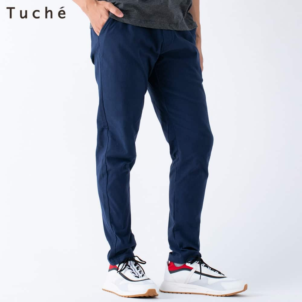 ＜GUNZE グンゼ＞ Tuche(トゥシェ) 裏起毛ストレッチパンツ（レギンスパンツ）（メンズ） カーキ S