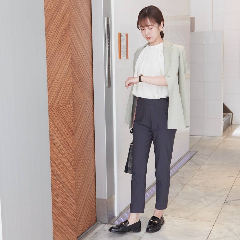 テーパード レーヨン混レギンスパンツ レディース Tzm87k レディース