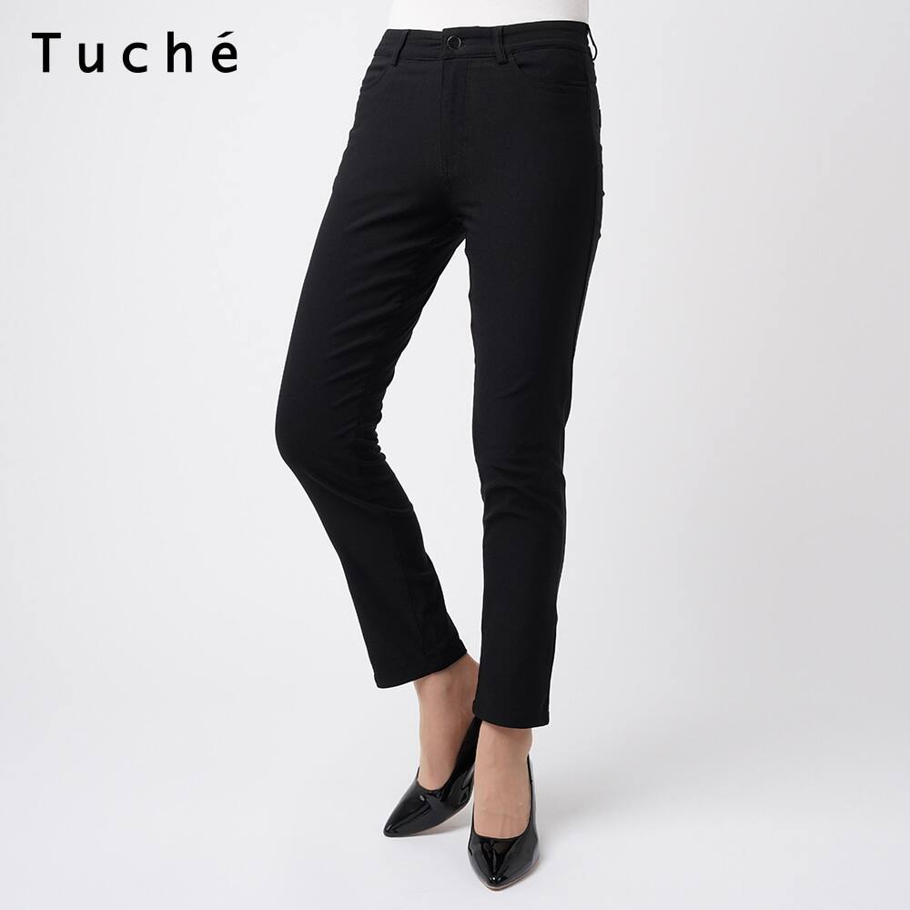 ＜GUNZE グンゼ＞ 20%OFF！Tuche(トゥシェ) レーヨン混裏起毛ストレートパンツ（レディース）【SALE】 パープルワイン S