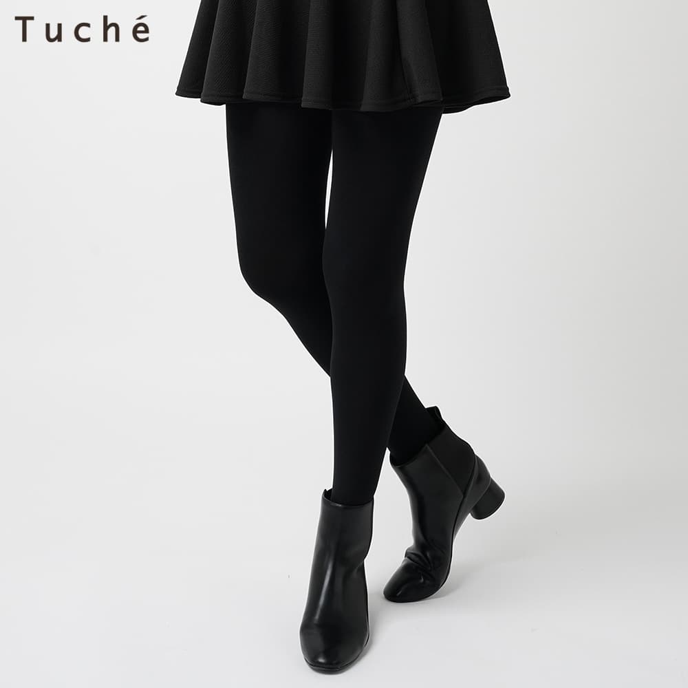  20%OFF！Tuche(トゥシェ) ポリエステル裏起毛カラータイツ（レディース）【SALE】 ブラック M-L