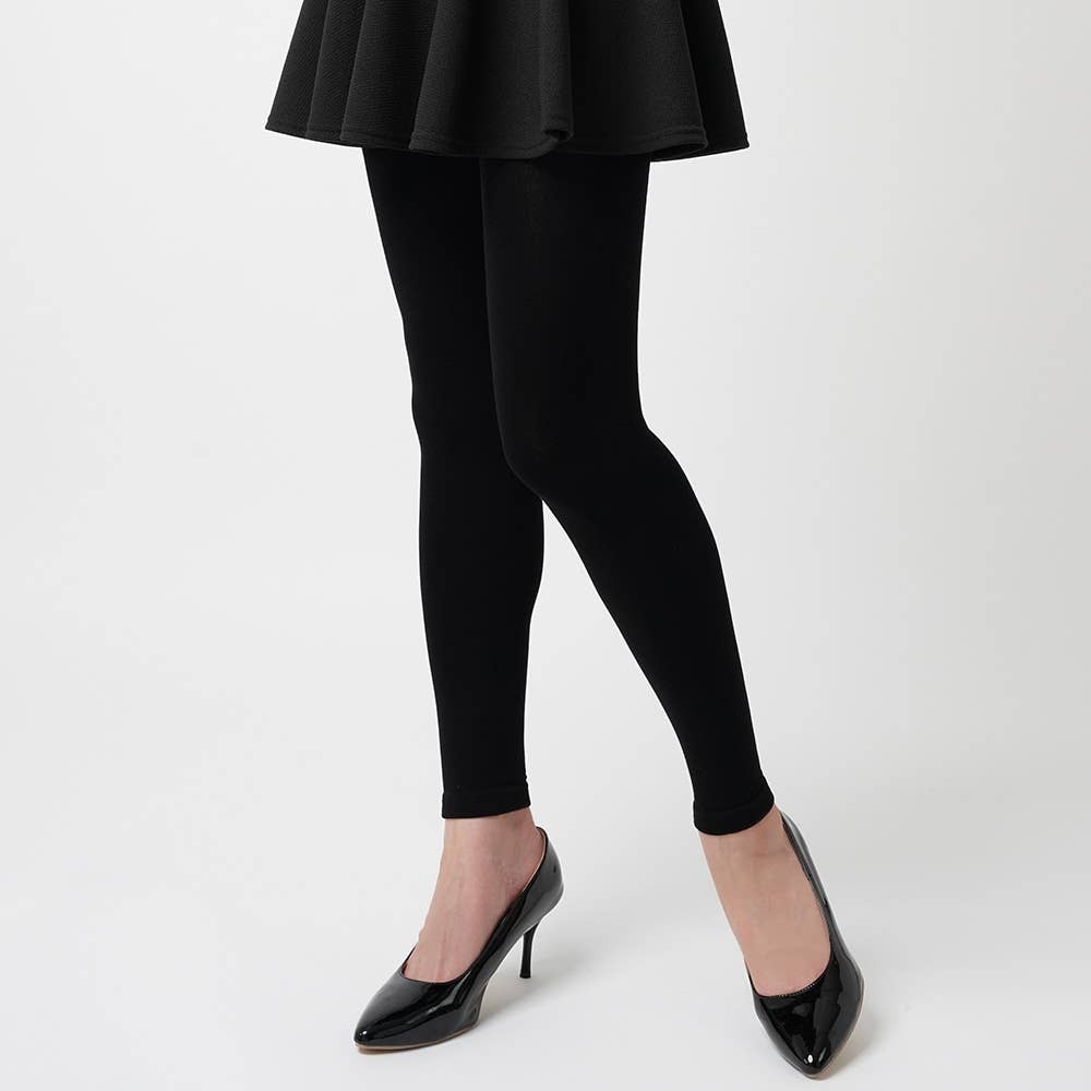 レーヨン混裏起毛レギンス【SALE】 TZN853 ブラック