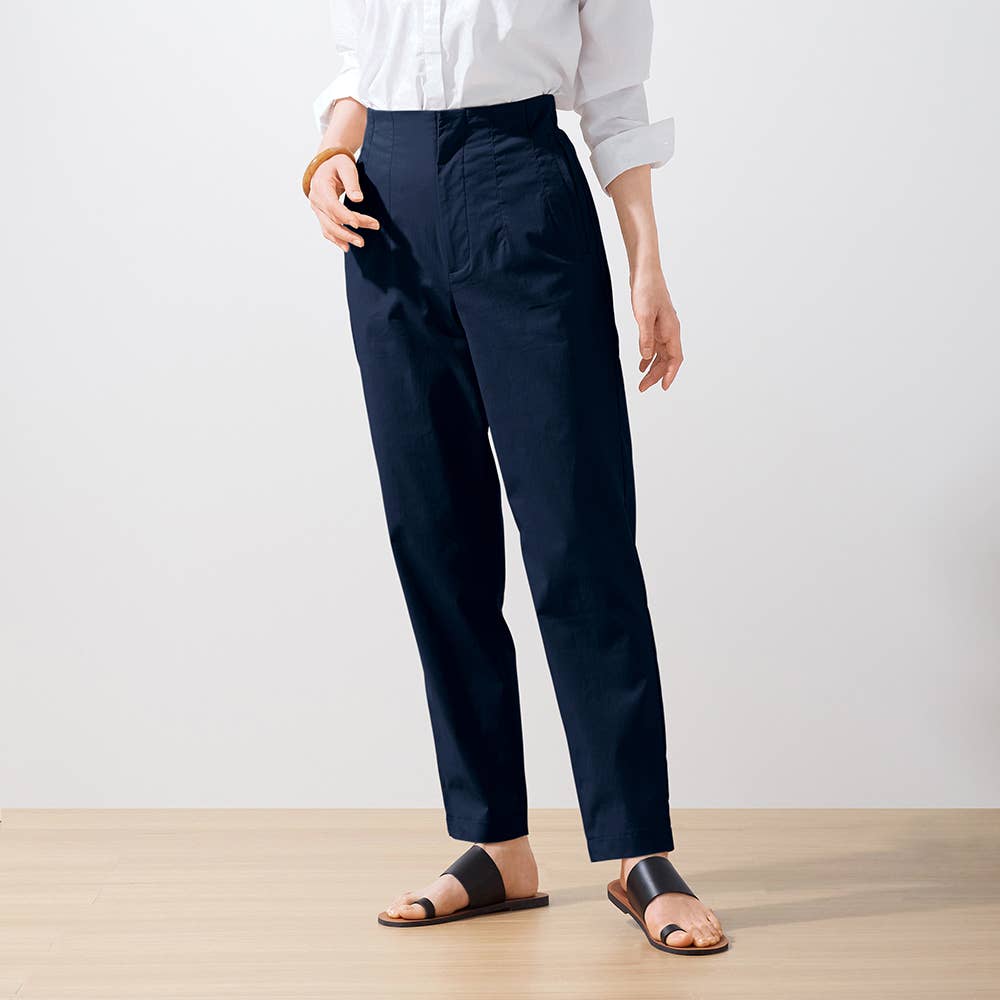 テーパード 綿麻混ハイウエストパンツ レディース Sale Tzr90k レディース アウターパンツ テーパード 綿麻混ハイウエストパンツ レディース Sale Tzr90k レディース アウターパンツ