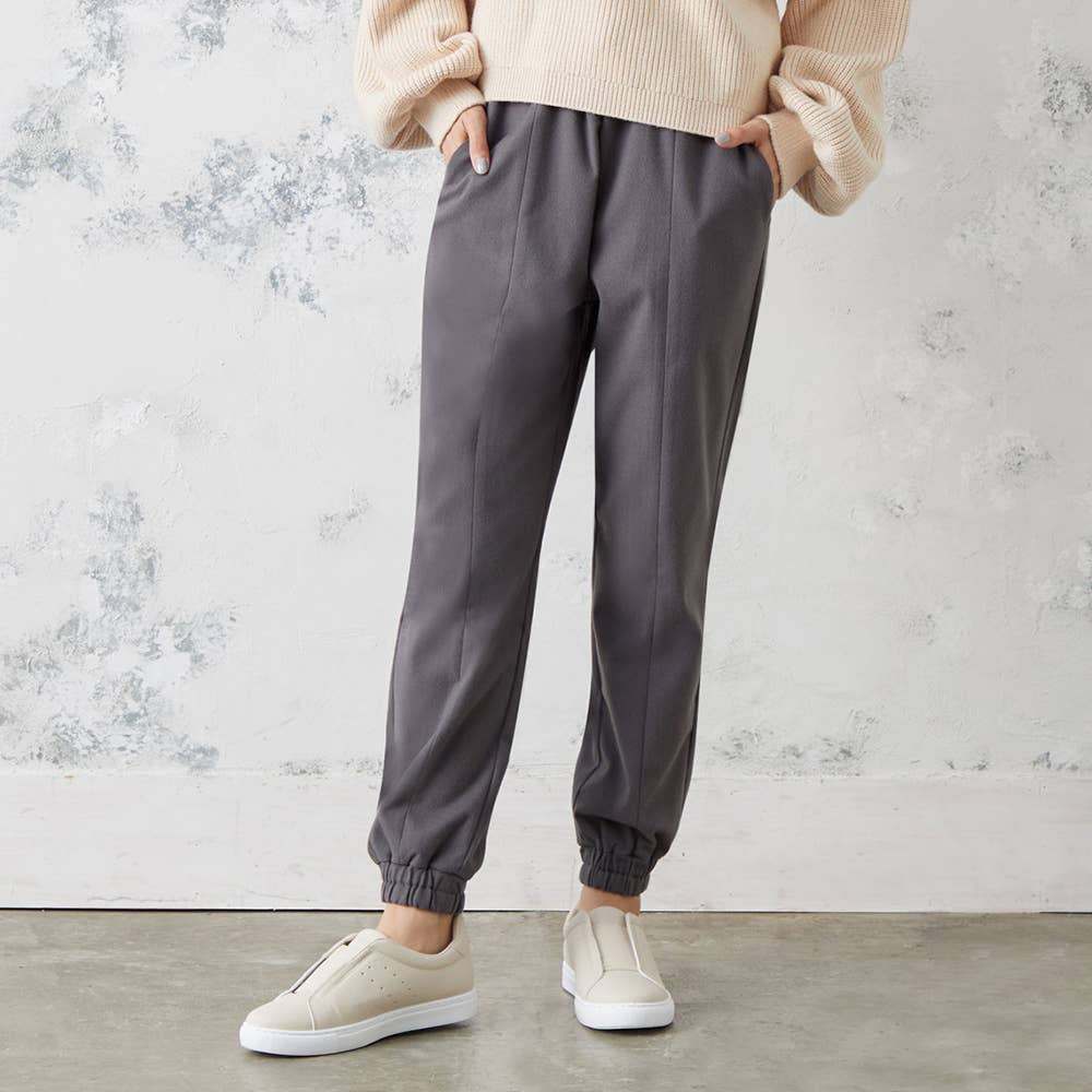 【ジョガー】ふんわり微両面起毛パンツ【SALE】 TZU666 グレー