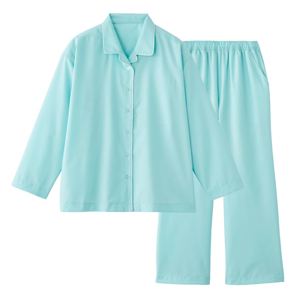 【上下セット・長袖】テーラードパジャマ【SALE】 TZX695 ペイルサックス