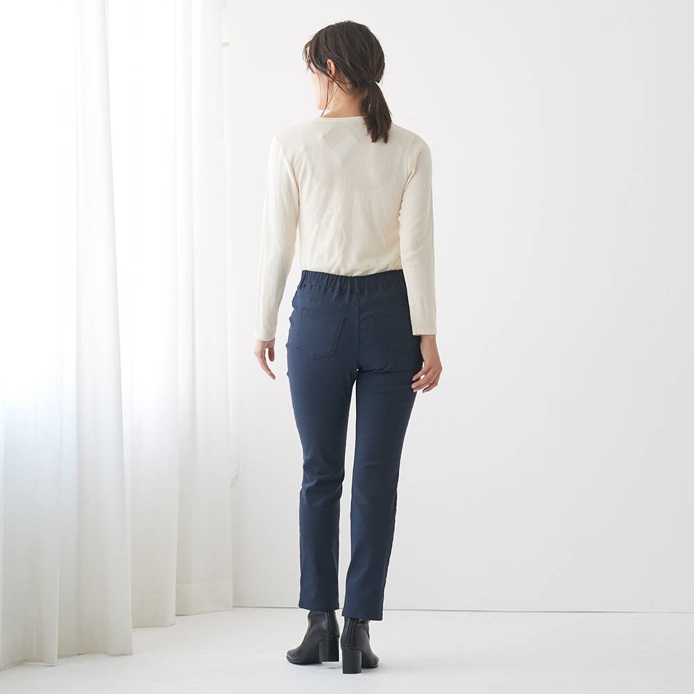 【ストレート・裏起毛】レーヨン混パンツ TZY89K E3