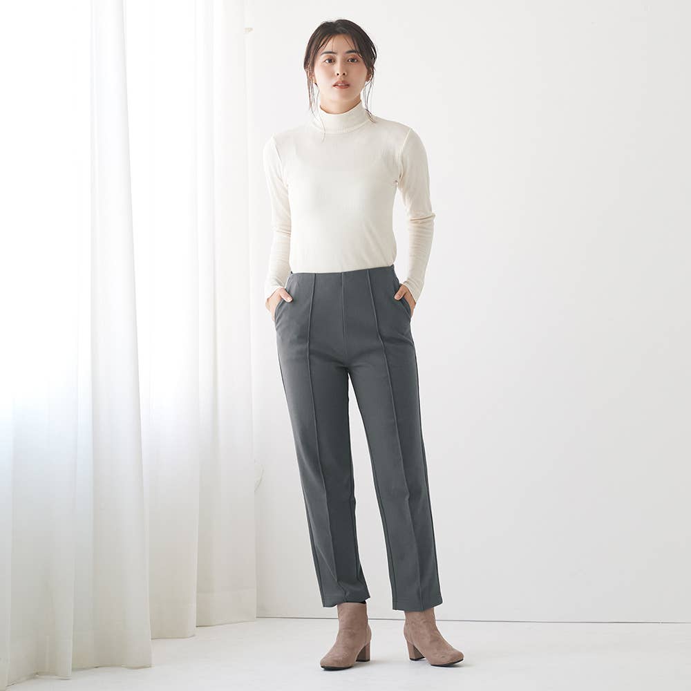 【テーパード・裏起毛】ウールライクパンツ TZY94K E2