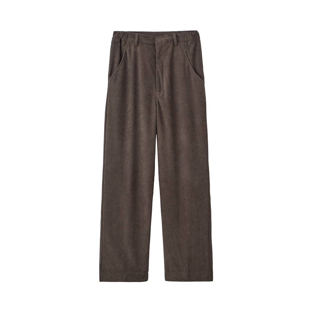 【ワイド】コーデュロイ前あきパンツ TZY95K ダークブラウン