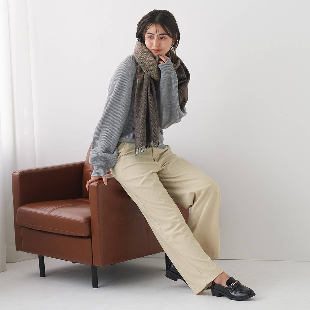 【ワイド】コーデュロイ前あきパンツ TZY95K E1