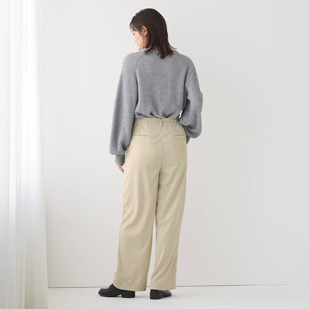 【ワイド】コーデュロイ前あきパンツ TZY95K E3