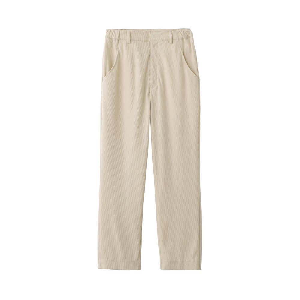 【ストレート】コーデュロイ前あきパンツ TZY96K アイボリー
