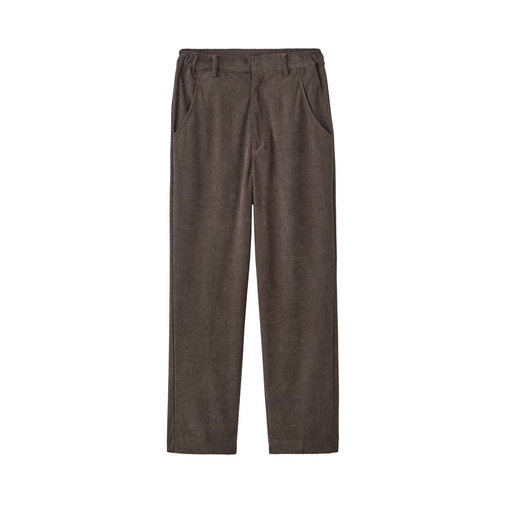 【ストレート】コーデュロイ前あきパンツ TZY96K ダークブラウン