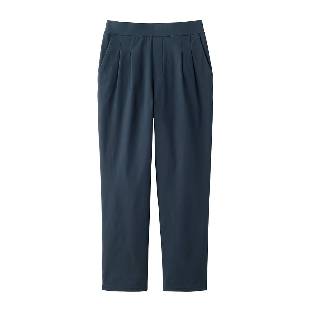 【テーパード・裏起毛】レーヨン混パンツ TZY99K ダークネービー