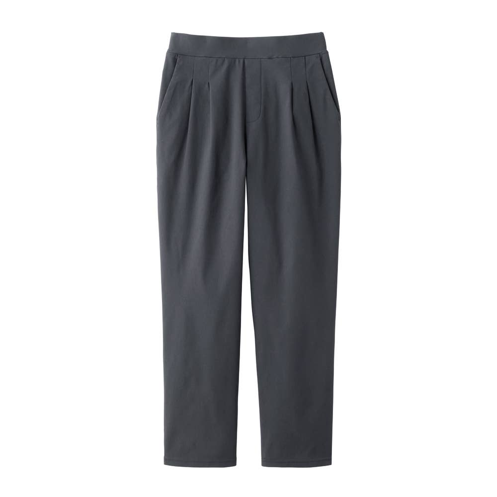 【テーパード・裏起毛】レーヨン混パンツ TZY99K チャコールグレー