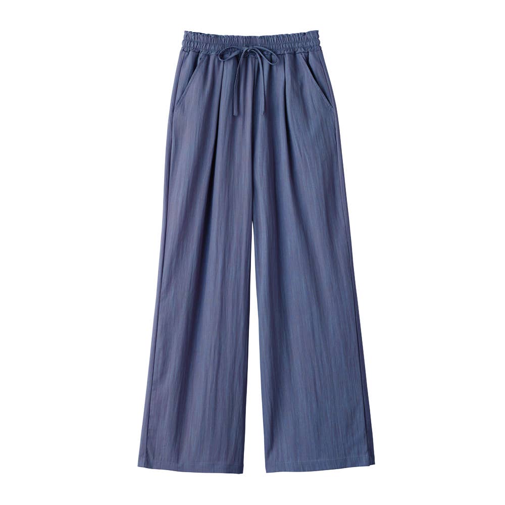 [Cooling Wide Leg] Washer Pants TZZ632 Deep Blue