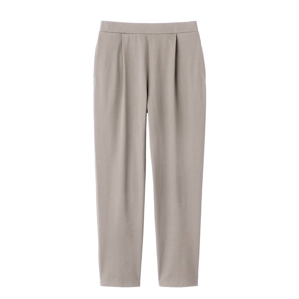 【メッシュ・テーパード】ストレッチパンツ TZZ67K グレーシュベージュ