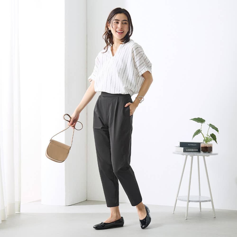 【メッシュ・テーパード】ストレッチパンツ TZZ67K E4