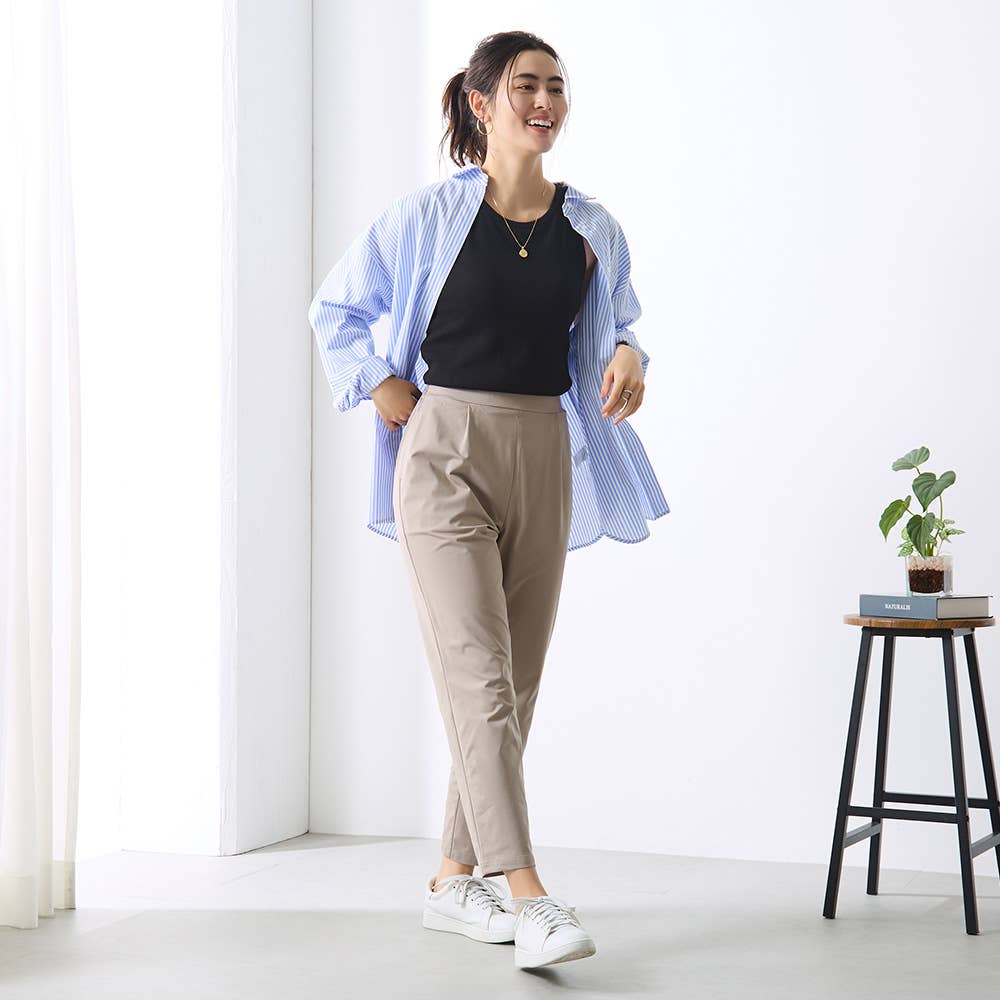 【メッシュ・テーパード】ストレッチパンツ TZZ67K E7