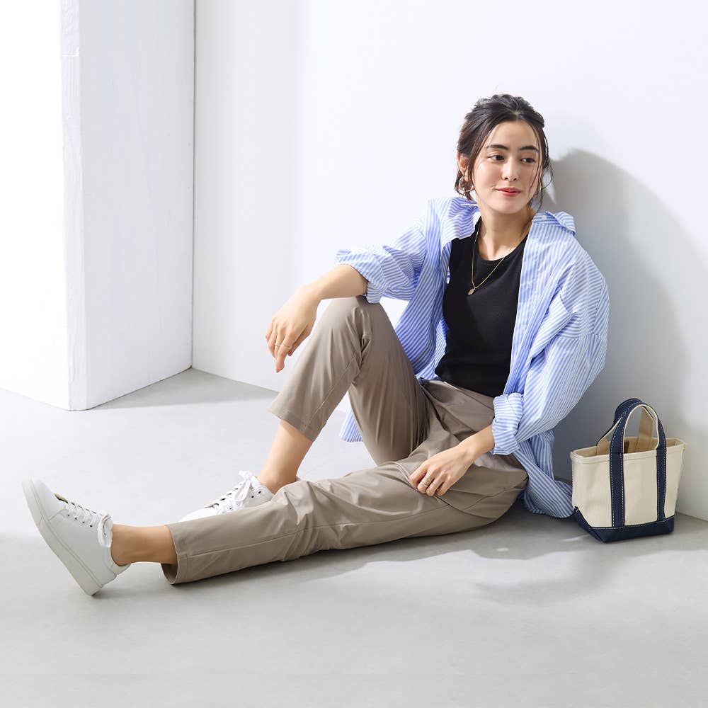 【メッシュ・テーパード】ストレッチパンツ TZZ67K E8