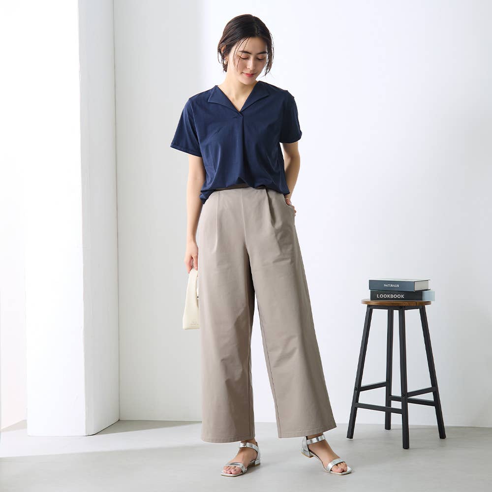 【メッシュ・ワイド】ストレッチパンツ TZZ68K E1