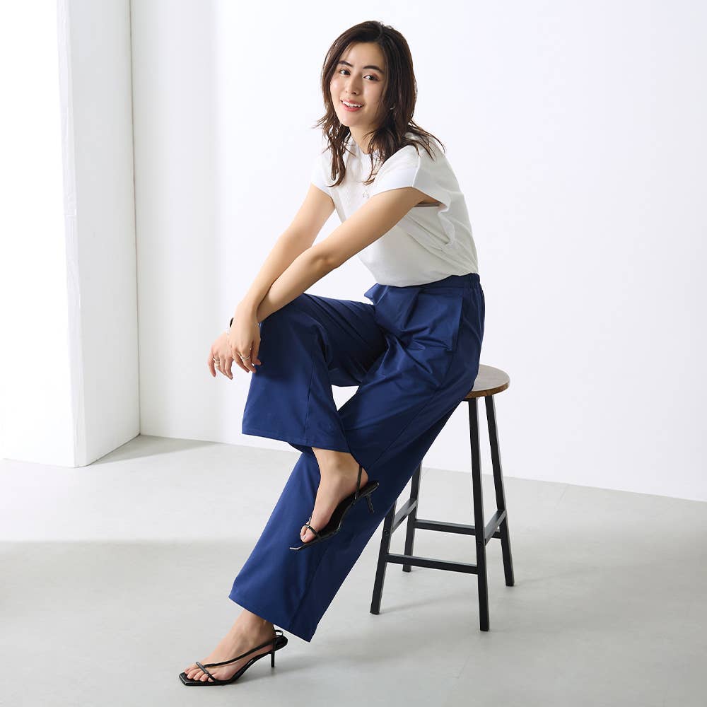 【メッシュ・ワイド】ストレッチパンツ TZZ68K E4