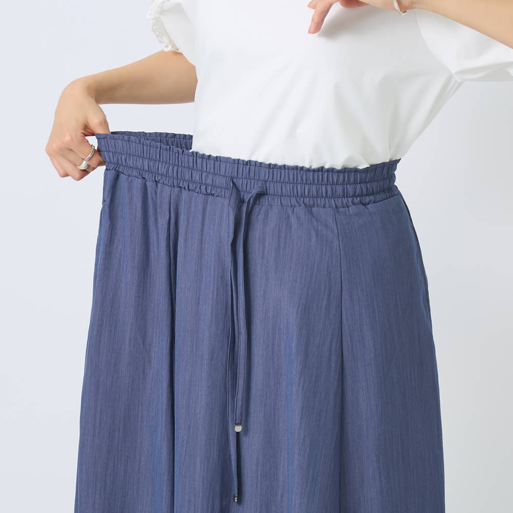 【冷感・ワイド】ワッシャー フレアスカート TZZ69K E6