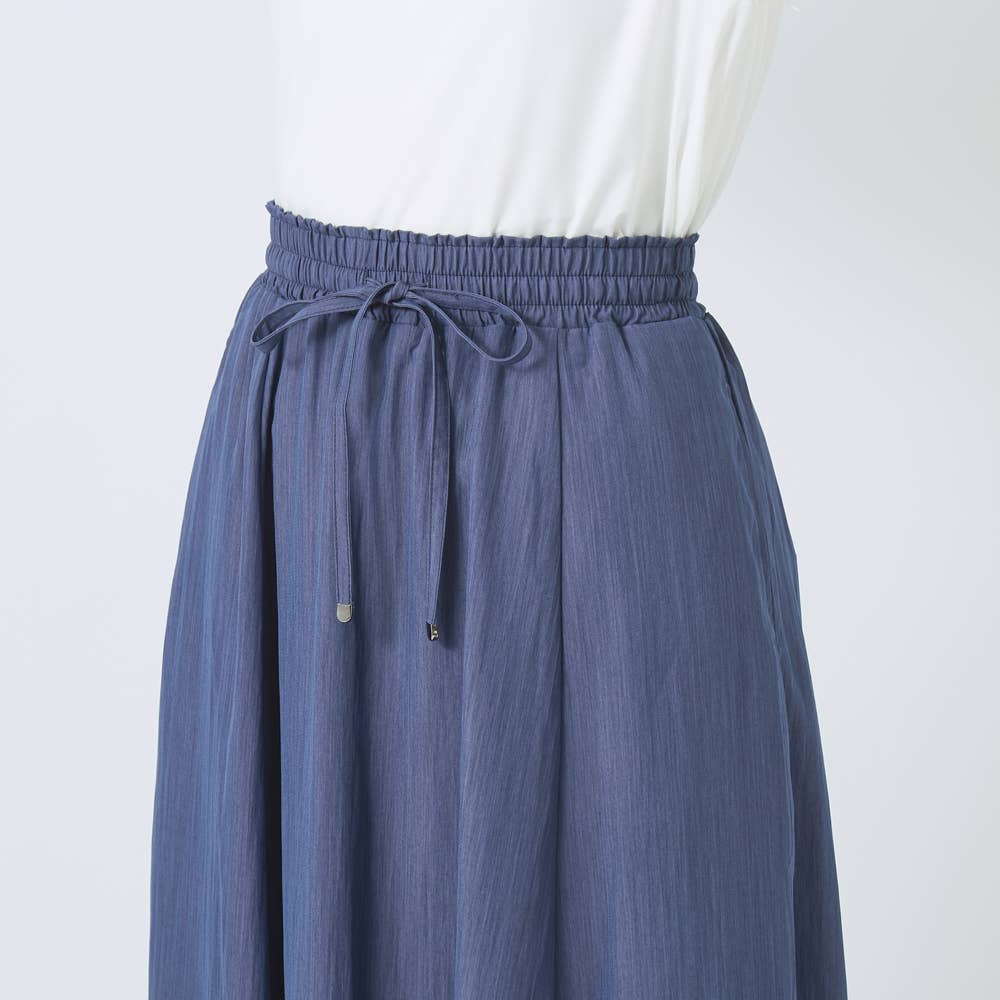 【冷感・ワイド】ワッシャー フレアスカート TZZ69K E7