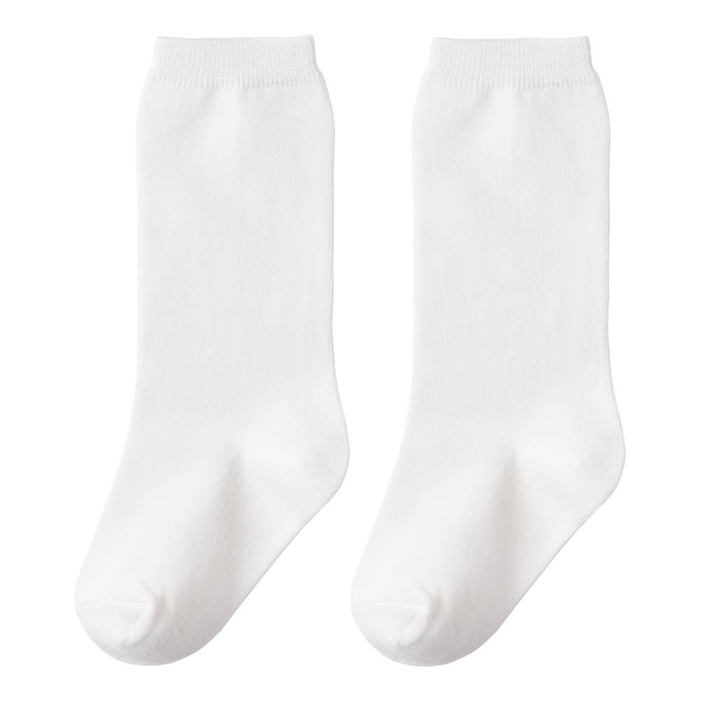 【表側綿100%】子供平無地ソックス ZGV802 ホワイト
