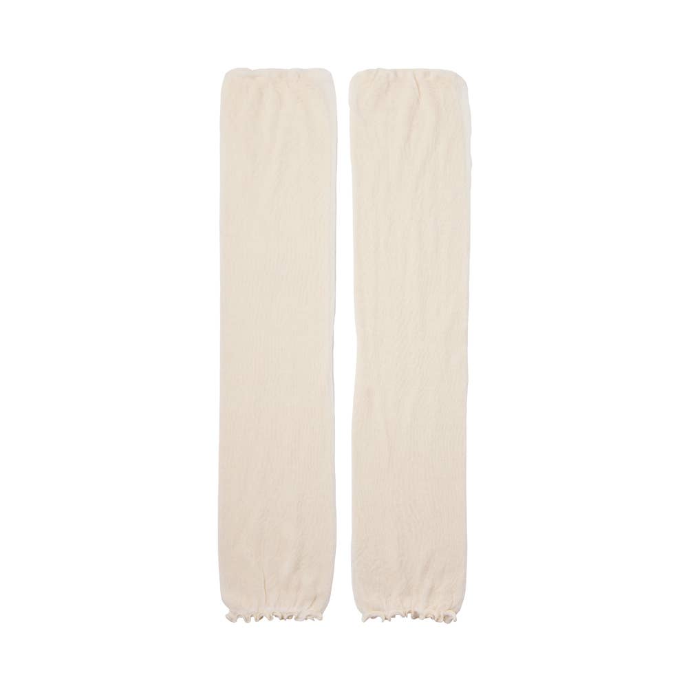 【表側綿100%・シルク】ふんわりガーゼウォーマー ZGX905 アイボリー