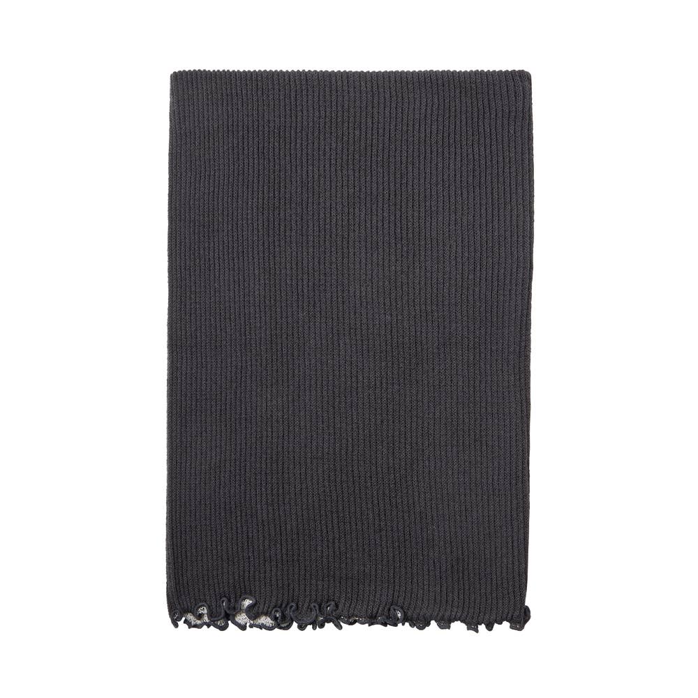 【表側綿100%・シルク】二重編み腹巻 ZGX906 チャコールグレー