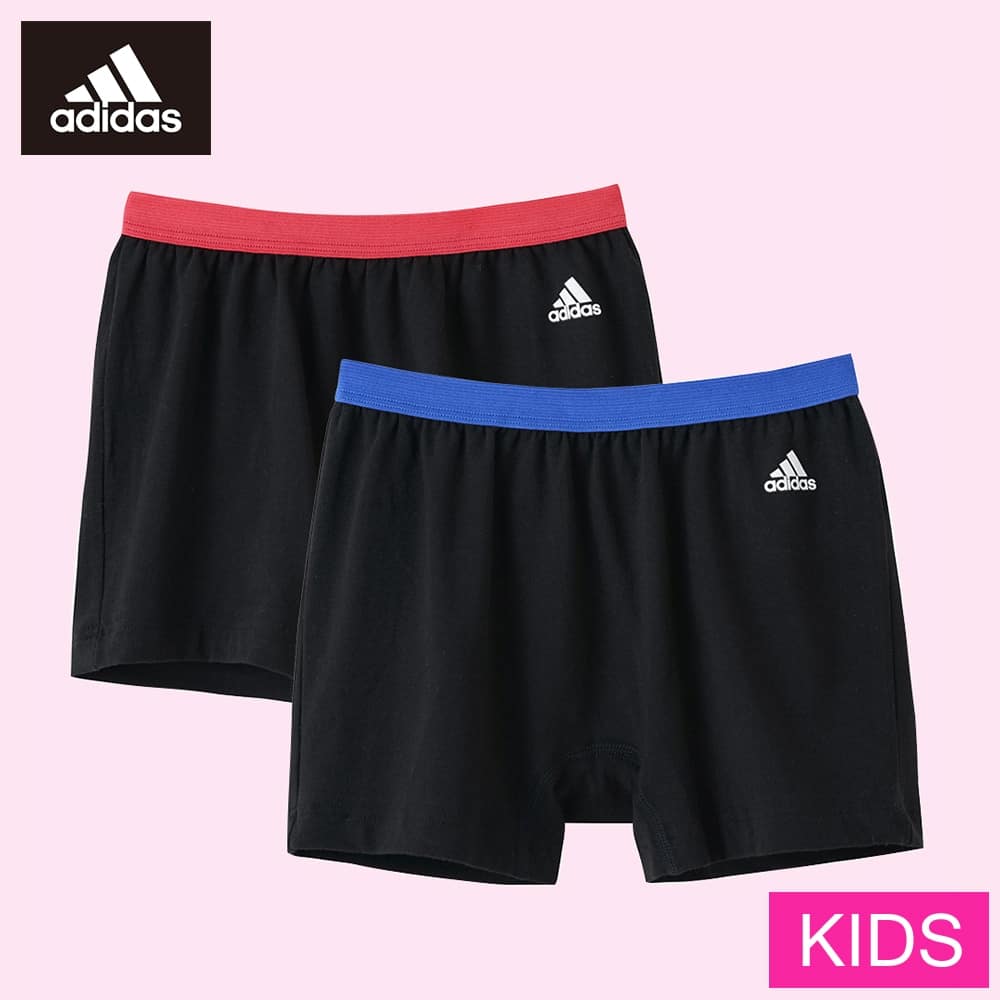 ＜GUNZE グンゼ＞ キッズ adidas(アディダス) ショートパンツ（2枚組）（子供140-165cm）（女の子） Aアソート 140画像