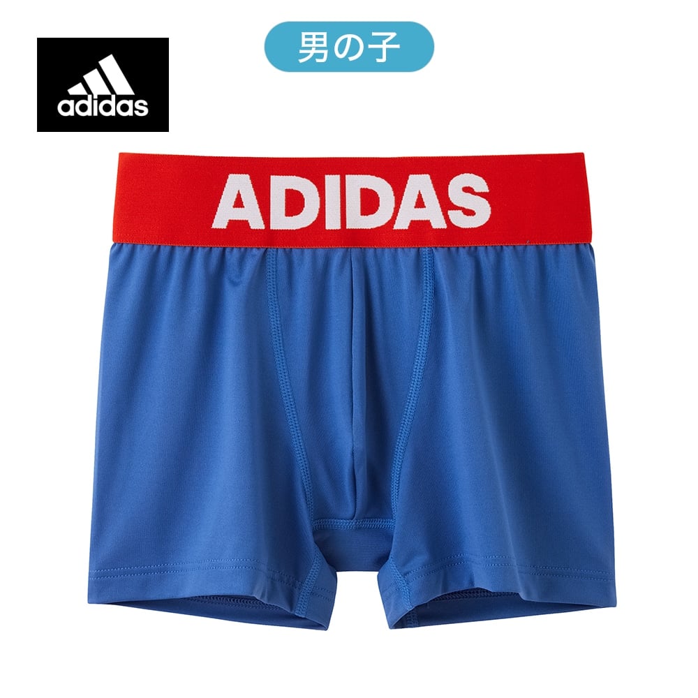 ＜GUNZE グンゼ＞ キッズ adidas(アディダス) ボクサーパンツ（前とじ）（子供140-170cm）（男の子） グレーモク 140