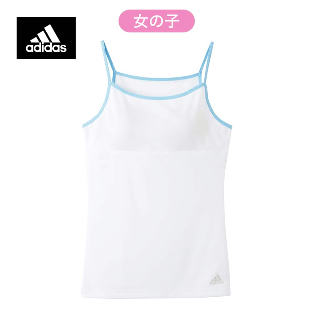 ＜GUNZE グンゼ＞ キッズ adidas(アディダス) キャミソール（女の子） ネービーブルー 150画像