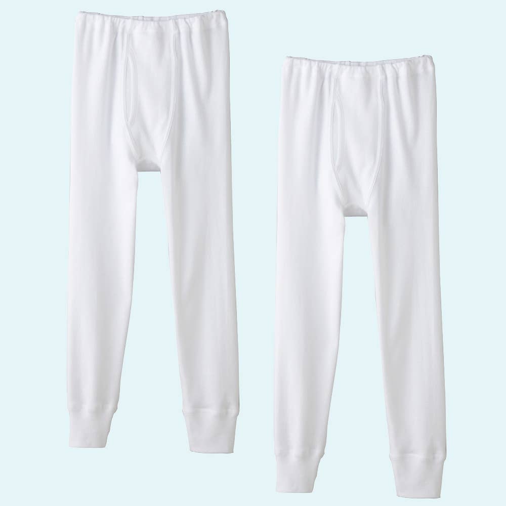 【綿100％/厚地】タイツ(前あき)(2枚組)(100~160cm) BF360CEC ホワイト