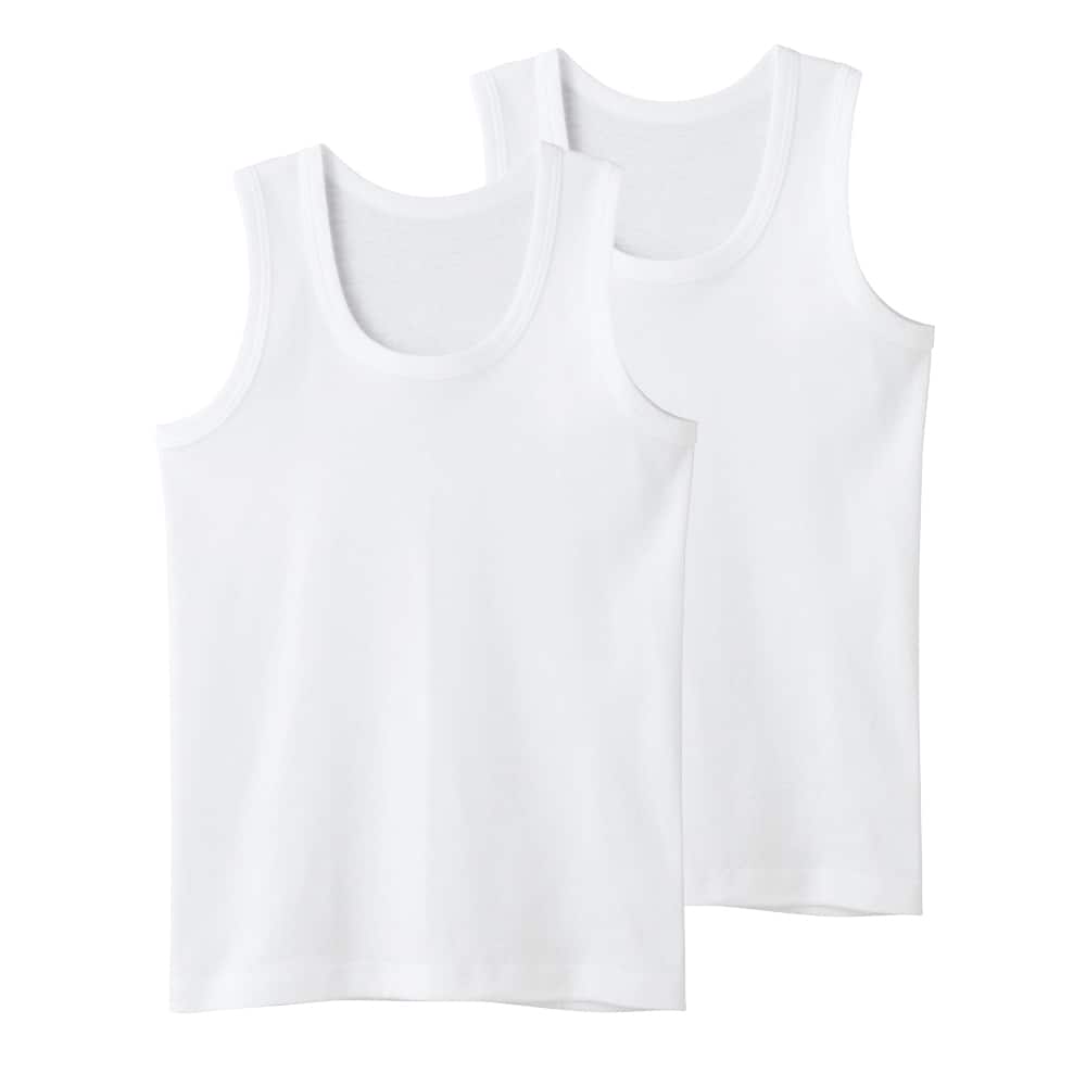綿100％】ランニングシャツ(2枚組)(100～170㎝) BF670CEC :キッズ 男の子（男児）