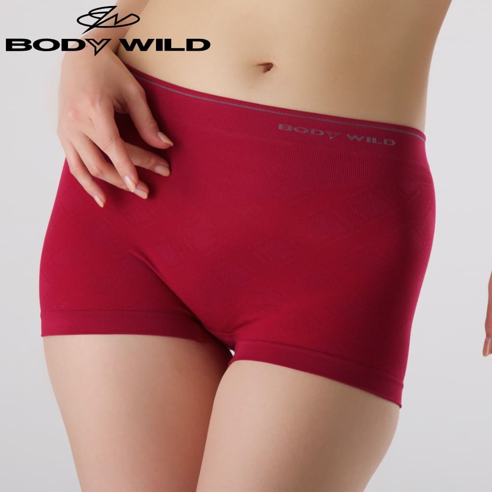 ＜GUNZE グンゼ＞ BODY WILD(ボディワイルド) 【直営店限定】ボクサーパンツ(1分丈)(レディース)(チェック柄)【よりどりセール】 ボルドー L