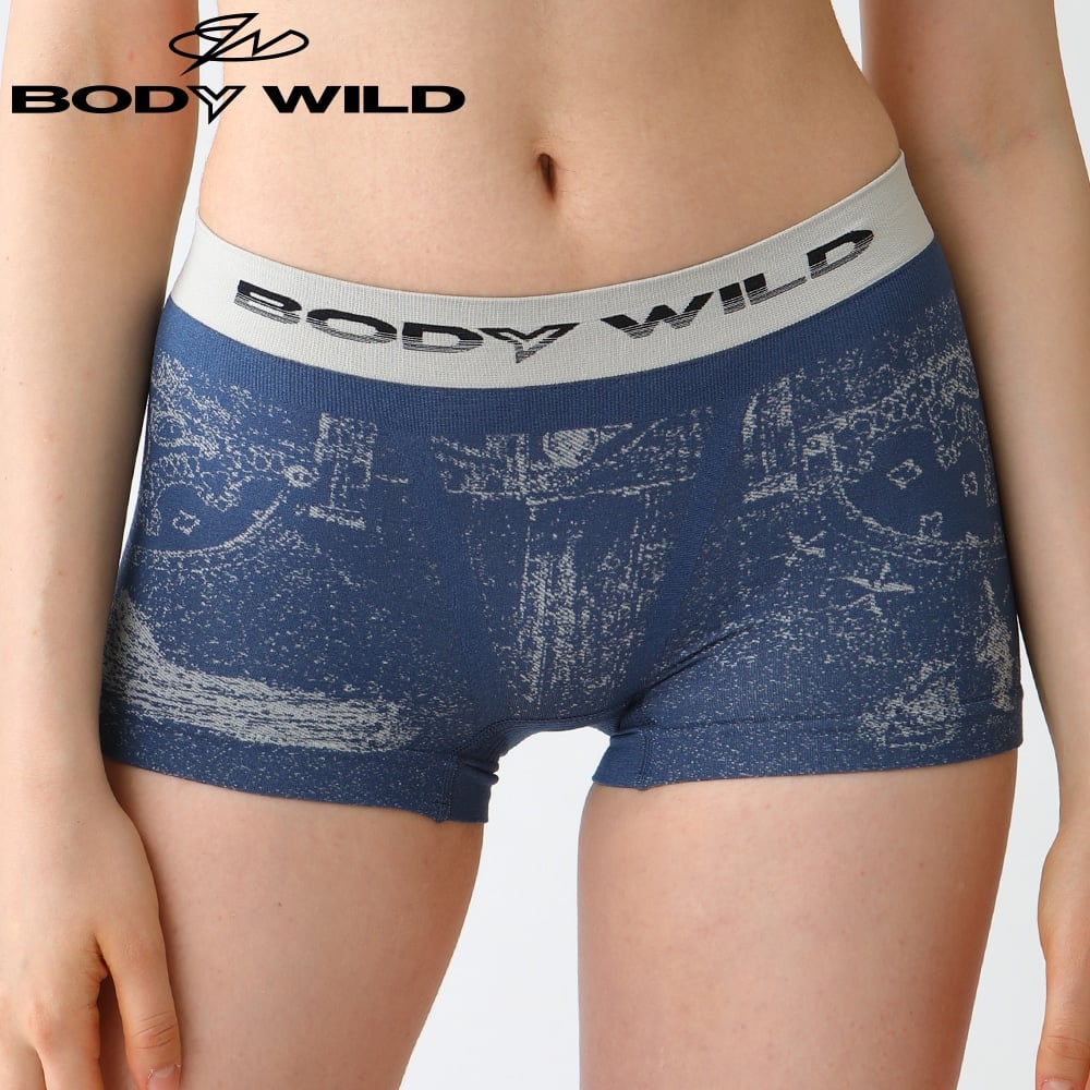 ＜GUNZE グンゼ＞ BODY WILD(ボディワイルド) 【直営店限定】ボクサーパンツ(1分丈)(レディース)【よりどりセール】 パープル L