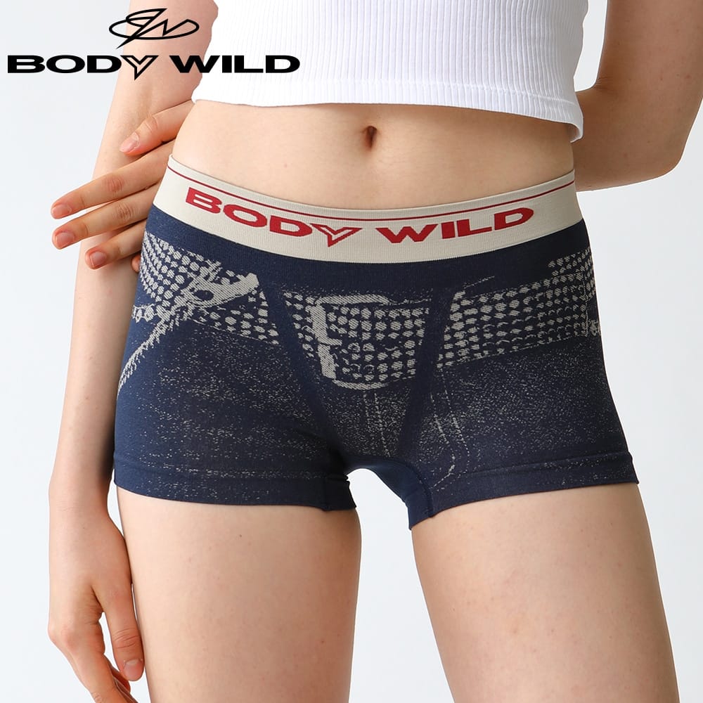 ＜GUNZE グンゼ＞ BODY WILD(ボディワイルド) 【直営店限定】ボクサーパンツ(1分丈)(レディース)【よりどりセール】 ライトピンク L