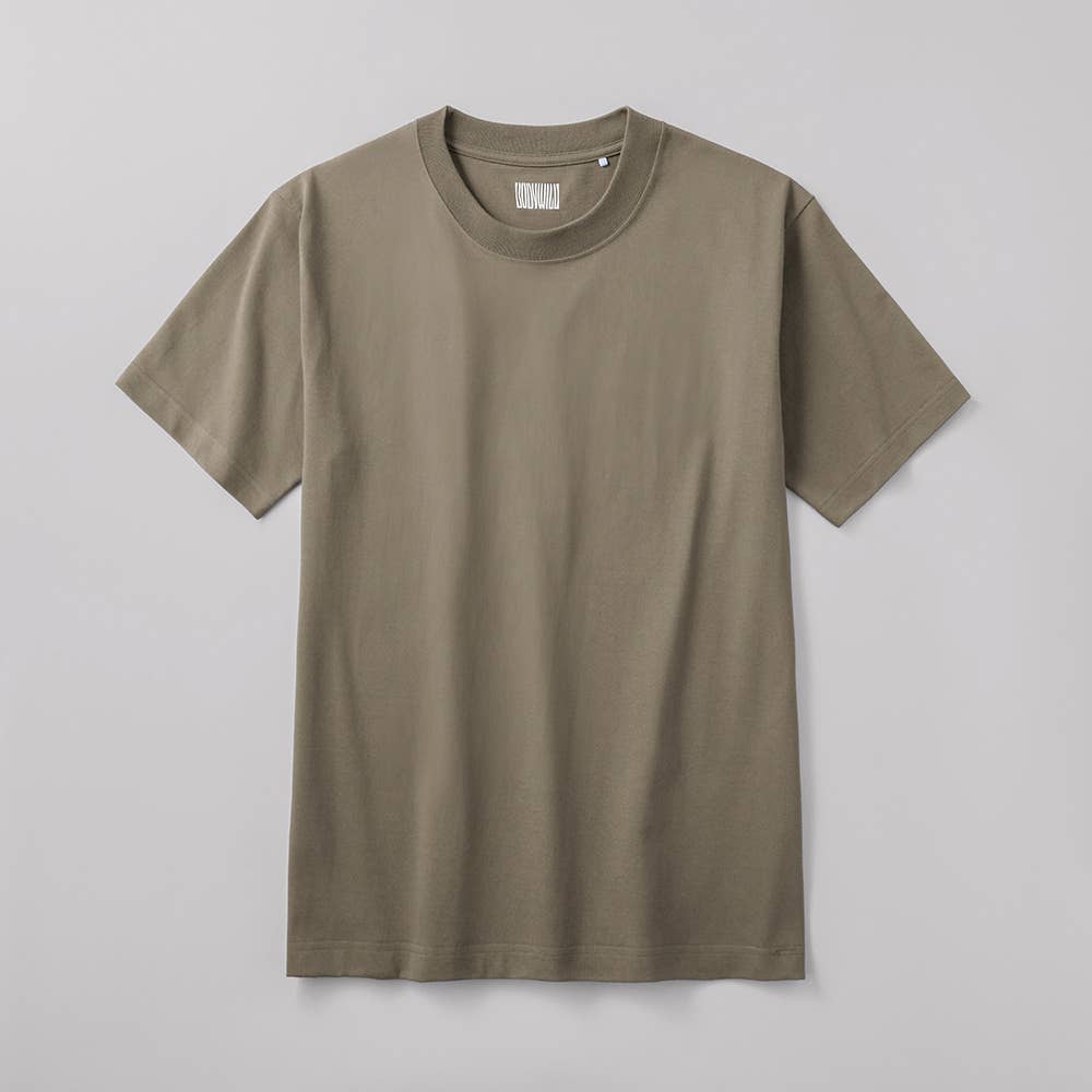 【綿100%】厚手天竺クルーネックＴシャツ（丸首） BW4013A トープ