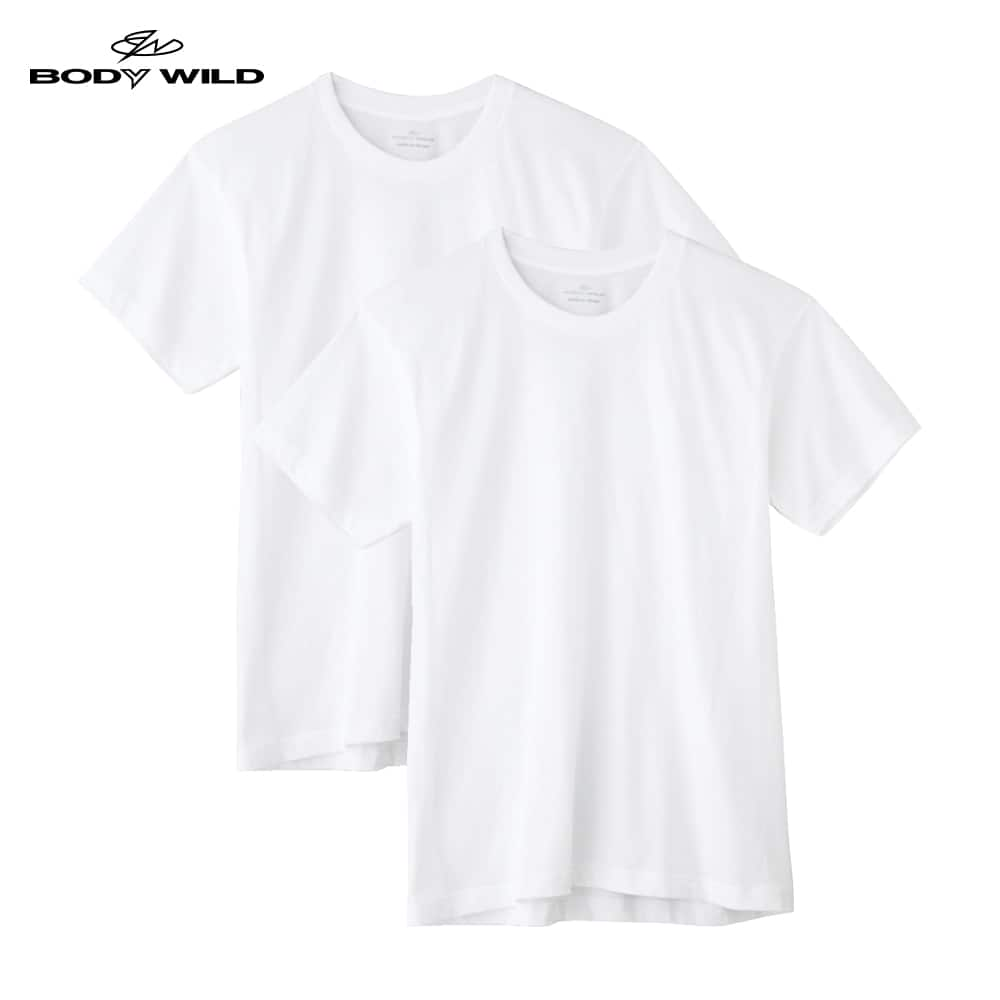 ＜GUNZE グンゼ＞ BODY WILD(ボディワイルド) クルーネックTシャツ(丸首)(メンズ) グレーモク M