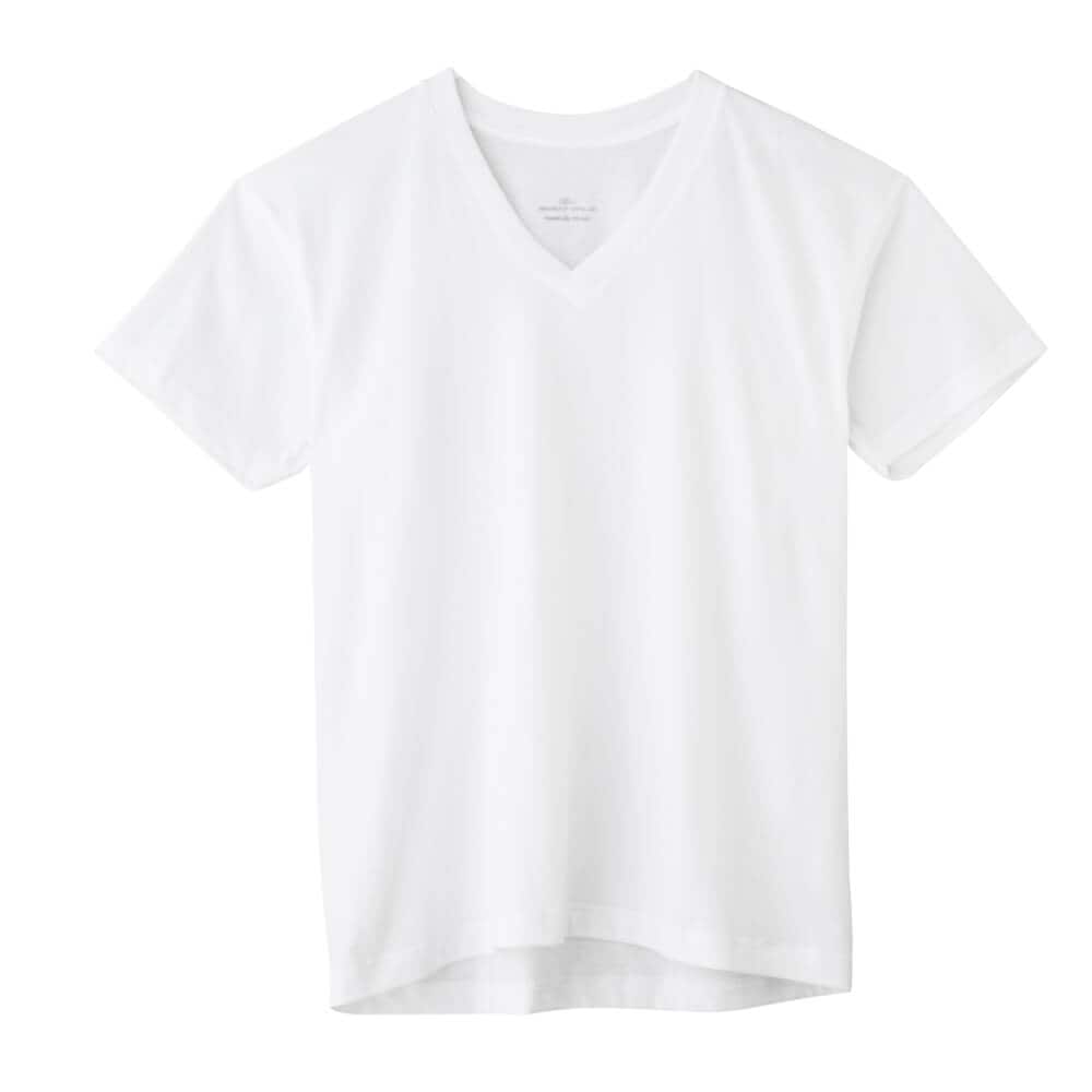 ボディワイルド) Tシャツ 半袖 Vネック 綿100% 天竺 2枚組 BW50152 メンズ (ホワイト M) POWhVK5O0x, トップス 