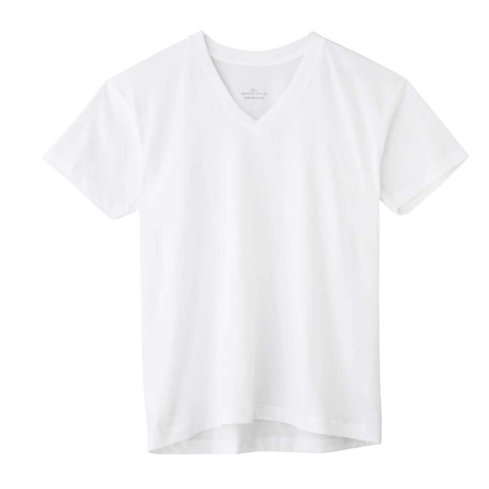 ボディワイルド) Tシャツ 半袖 Vネック 綿100% 天竺 2枚組 BW50152 メンズ (ホワイト M) POWhVK5O0x, トップス 
