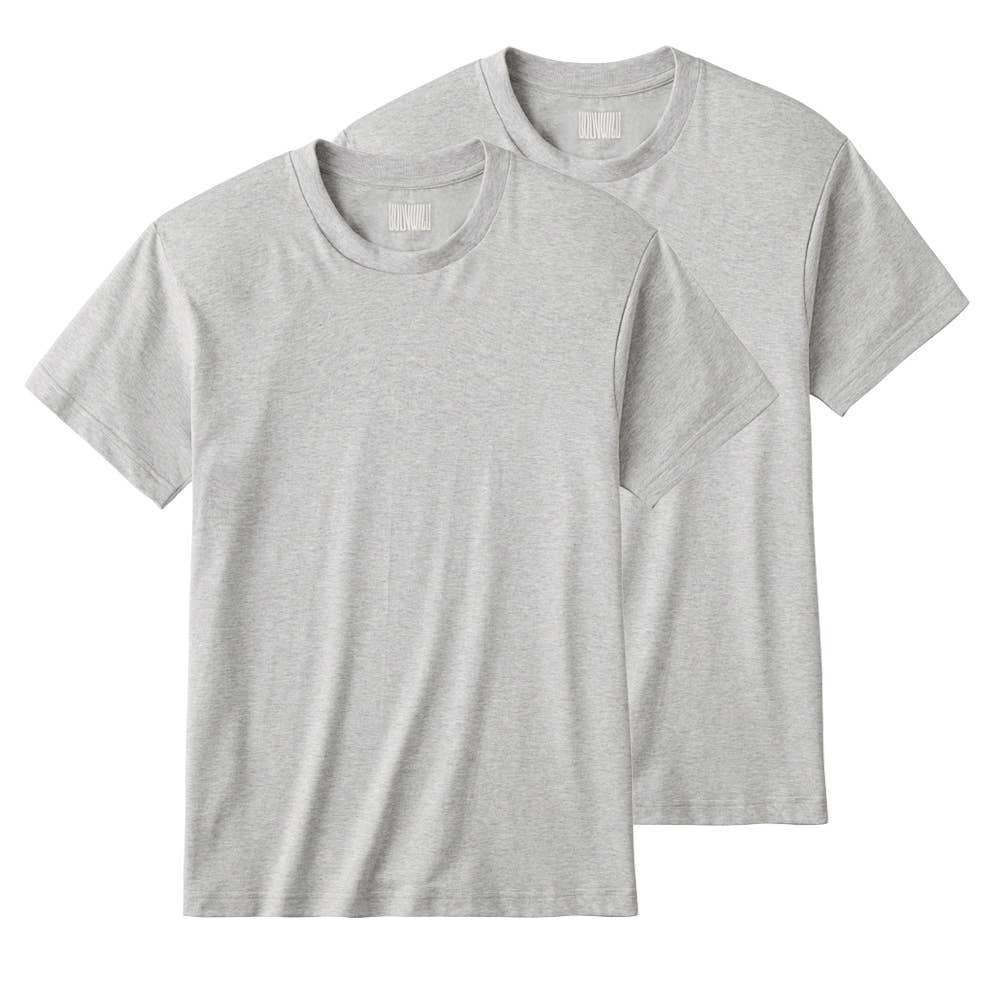 クルーネックＴシャツ（２枚組） BW5023C グレーモク