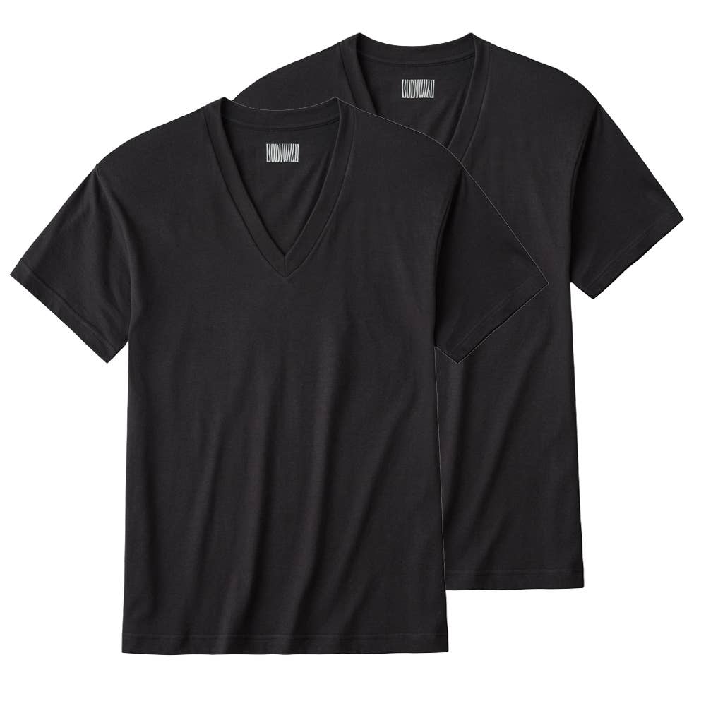 ＶネックＴシャツ（２枚組） BW5025C ブラック