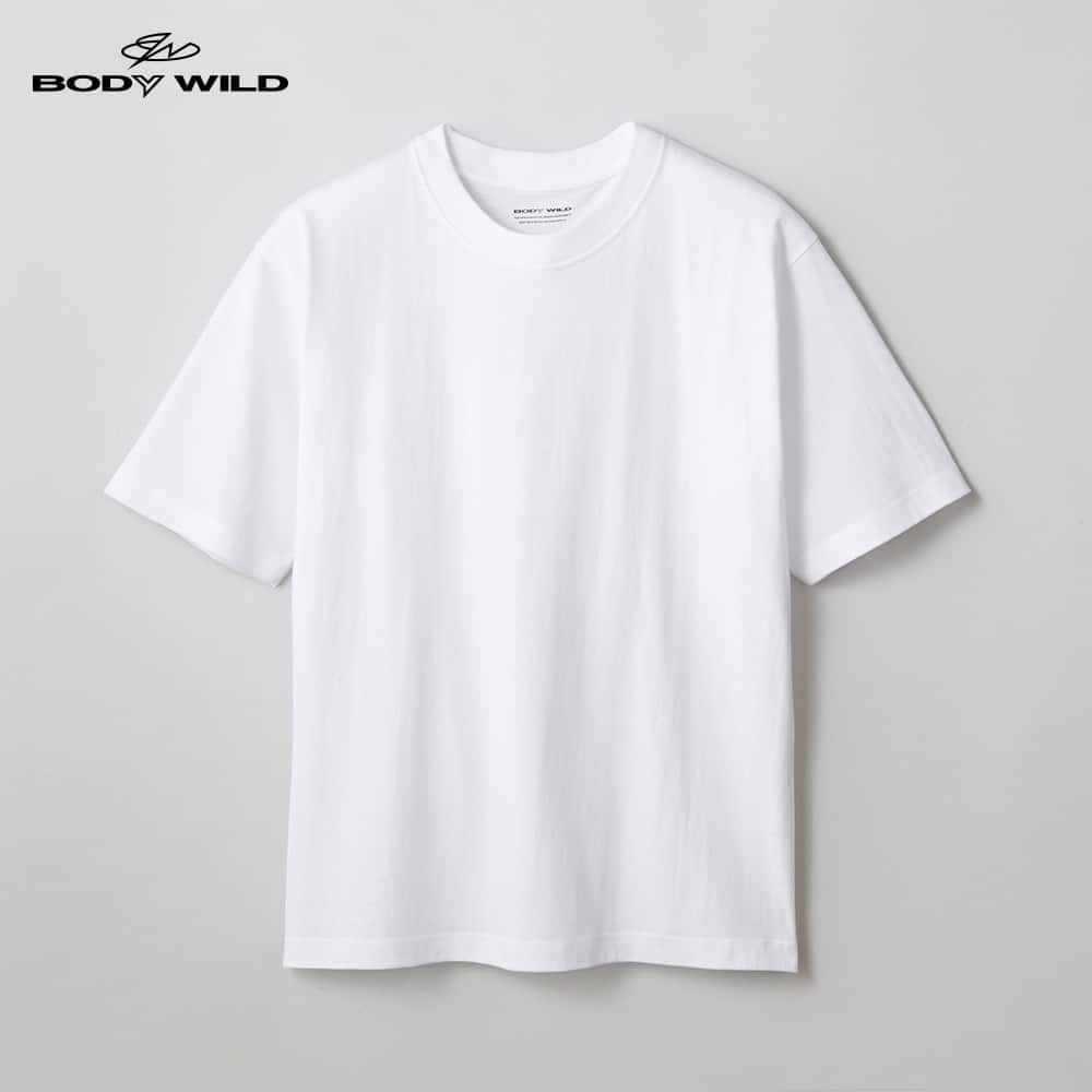 ＜GUNZE グンゼ＞ BODY WILD(ボディワイルド) 【ビッグシルエット】ヘビーウェイトTシャツ（メンズ） ホワイト L