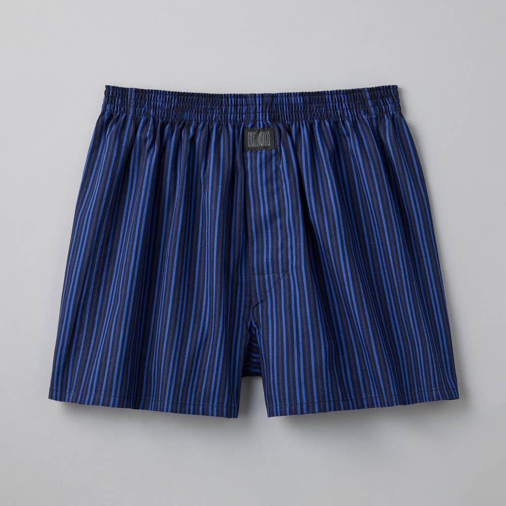 【直営店限定】トランクス（前あき） BW909EC ストライプ　ネービーブルー